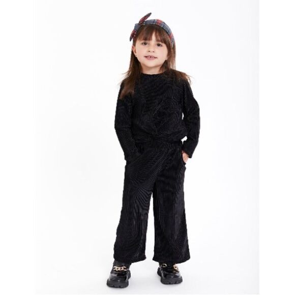 Toddler Girls Plush Ribbed Velour Top & Bottom 2-Piece Set Size 2T - Picture 6 of 6